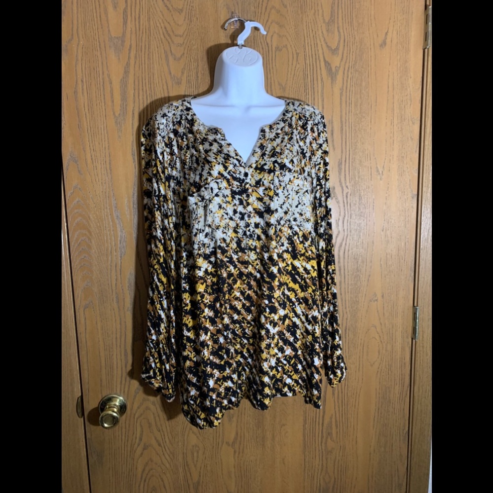 Christopher CJ Banks utility blouse size 1X top